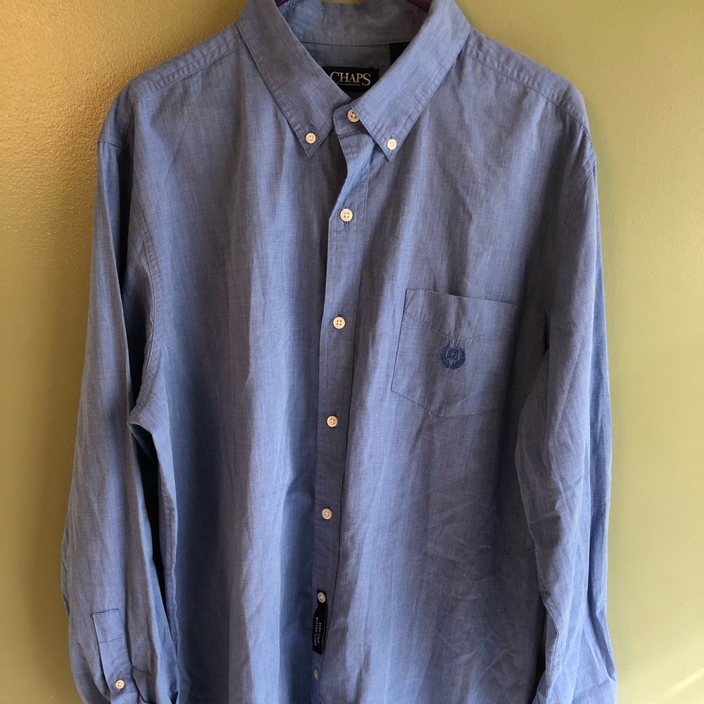BRAND NEW Chaps Blue Button Down XL